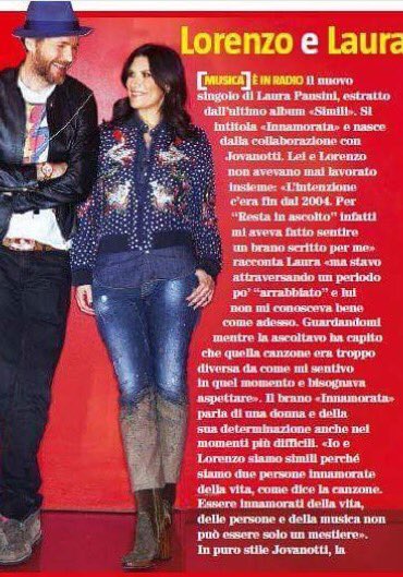 LauraPausini's tweet photo. Laura e @lorenzojova su @tvsorrisi parlano del nuovo singolo di Laura tratto dal suo disco #simili https://t.co/jgti6FN18H