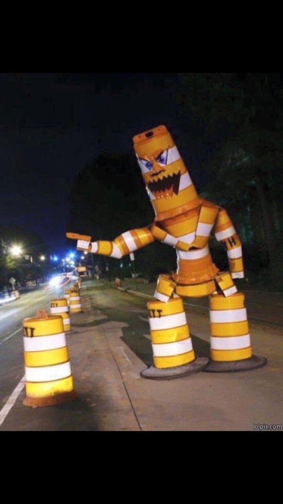 dps5533's tweet photo. Construction zones / speed do not mix! Slow down fines double and the barrel monster is hard 2 deal with. @FateDPS https://t.co/1vd8SLGO0e