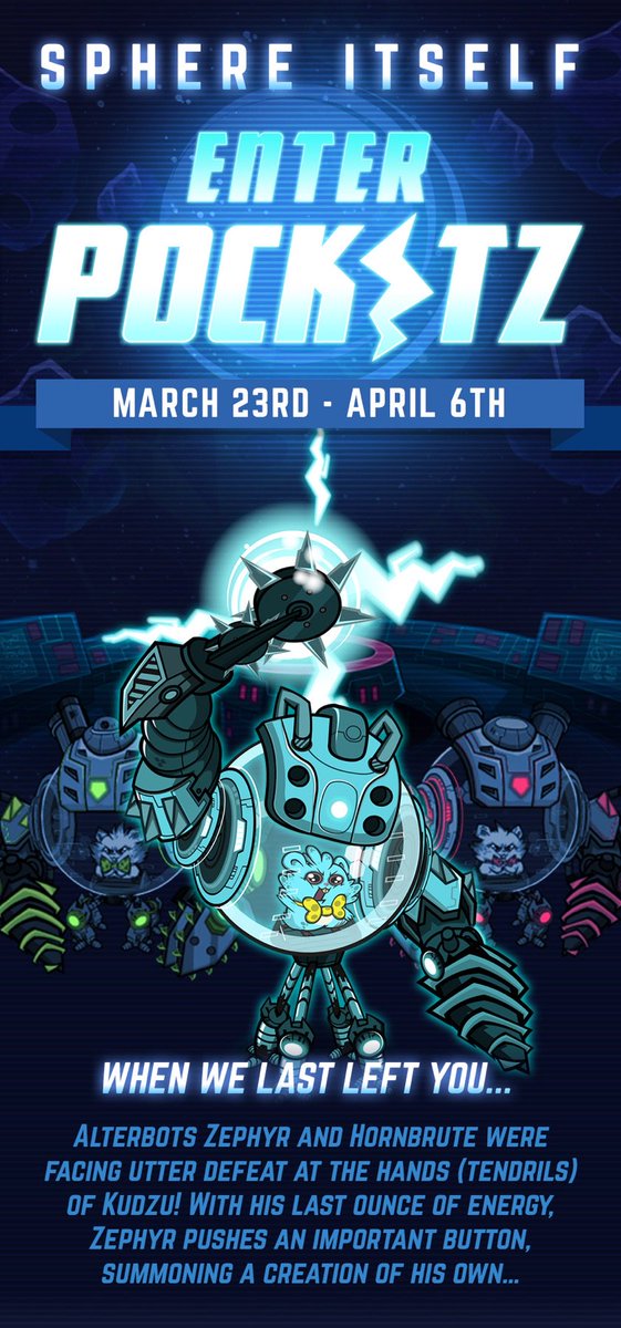SMASHmonsters's tweet photo. SPHERE ITSELF - ENTER POCKITZ
(March 23 - April 6) https://t.co/SGe4RKqHsC