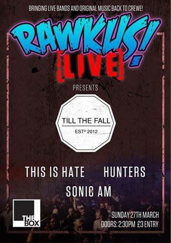 Sunday was mind blowing, thanks to everyone who came out to support us on our very first show! Crewe this Sunday !!