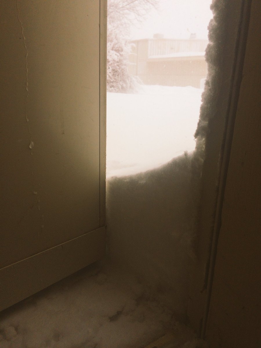 JoshGrahamShow's tweet photo. This photo is currently the scene at my back door, which I can't open because of the snow. #COSpring https://t.co/rCJAuYif7t