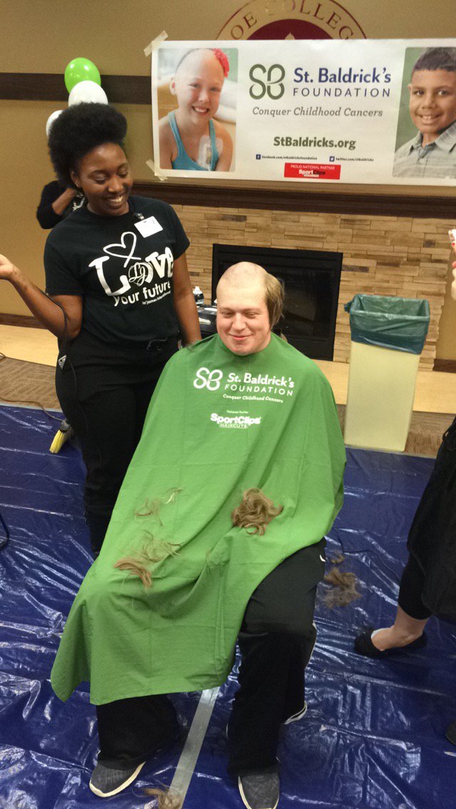 CoeStBaldricks's tweet photo. Coe Baker Mid-Shave #BraveTheShave https://t.co/dM2JUK8QCd