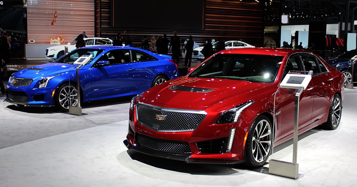 Cadillac's tweet image. Sporty and smart. The track capable #ATS #VSeries and #CTSV #NYIAS
