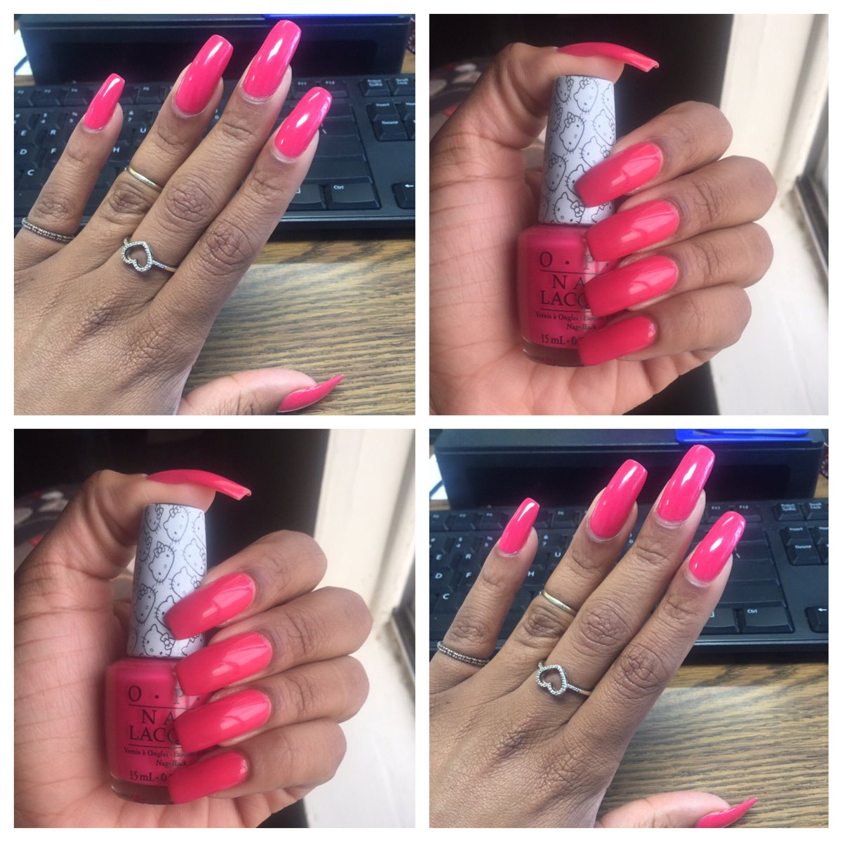 missscharity_'s tweet photo. @opi_products Spoken From the Heart from #hellokittybyopi #notd #pink #springtime #nailswag https://t.co/Y6o9ocBtQI