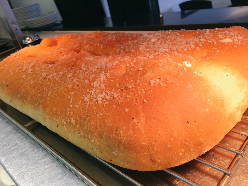 Oooh look what our chef has just pulled out of the oven! #Homemade focaccia for #ItalianNight