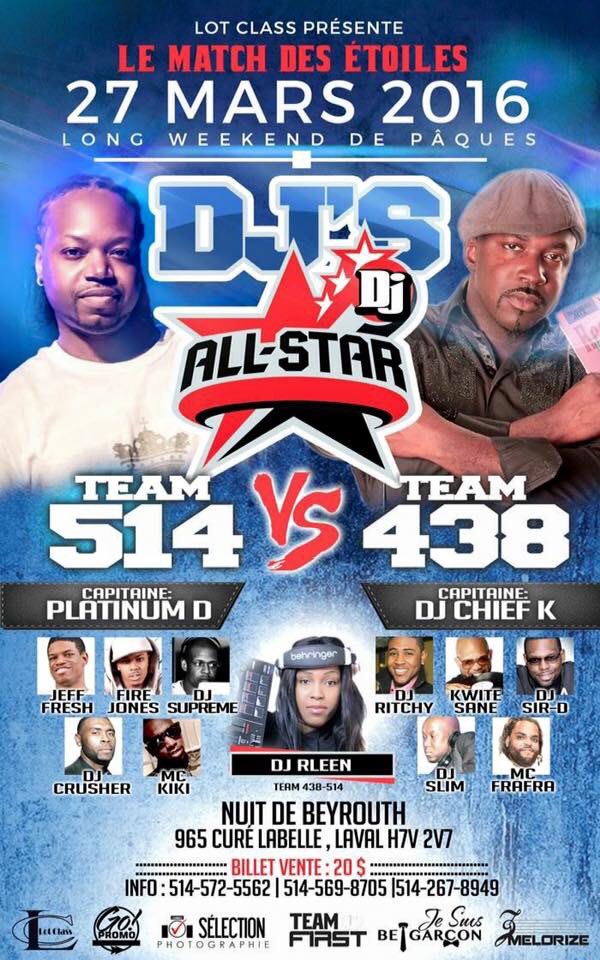 DJFirejones's tweet photo. THIS SUN MAR 27 EASTER WEEKEND IM ON TEAM 514 FOR THE DJ ALL-STAR!! #DJFIREJONES #DJLIFE #TEAM514 https://t.co/HRG9hcW2zU