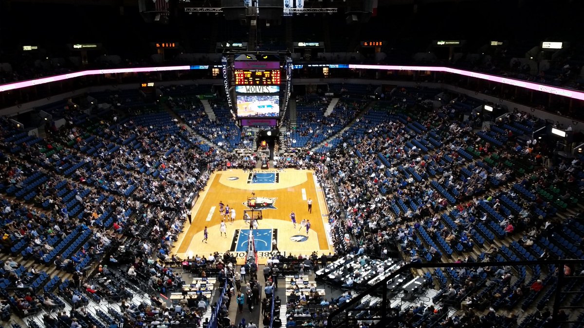 p_Minnesota1's tweet image. After 5 games, I finally got to see the Wolves win in person!  Woo!  #RisingWolves