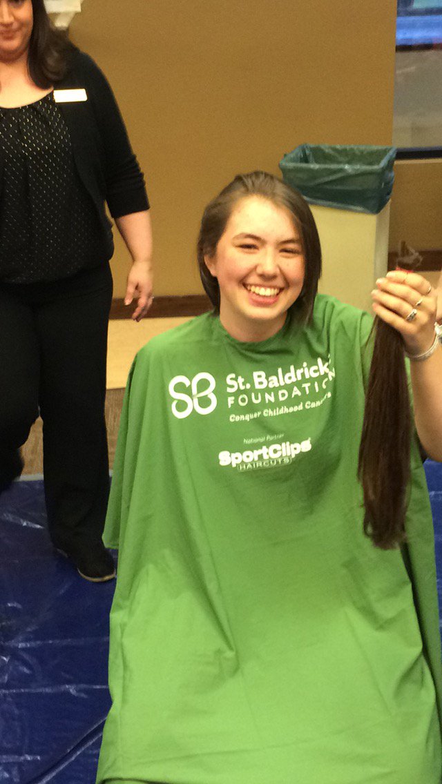 CoeStBaldricks's tweet photo. Lauren Winchester donated her hair for St. Baldricks #BraveTheShave https://t.co/k9a17TDkZS
