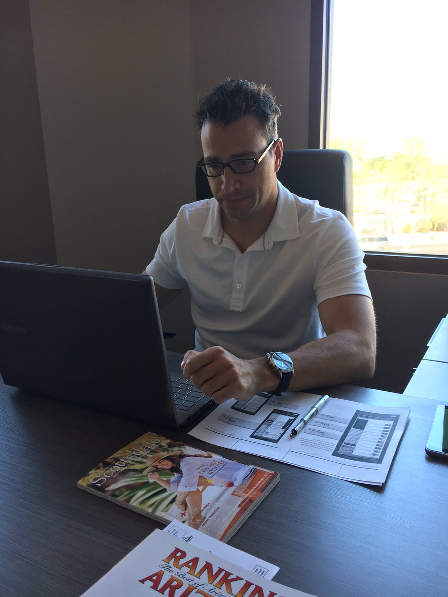 robp_regina's tweet photo. @Zimbaluk hard at work today at @canadatoarizona head office in Scottsdale Connecting Canadians with Our AZ partners https://t.co/fj0hnhh4D2