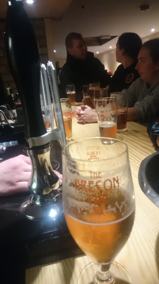 A quiet beer to wind down after a fabulous first night in the Brecon Tap...  Open for real tomorrow...