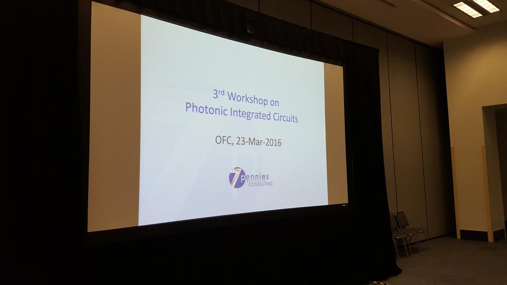 The room is filling up for the 3rd workshop on Photonic Integrated Circuits <a href="/ofcconference/">OFC Conference</a> #OFC2016