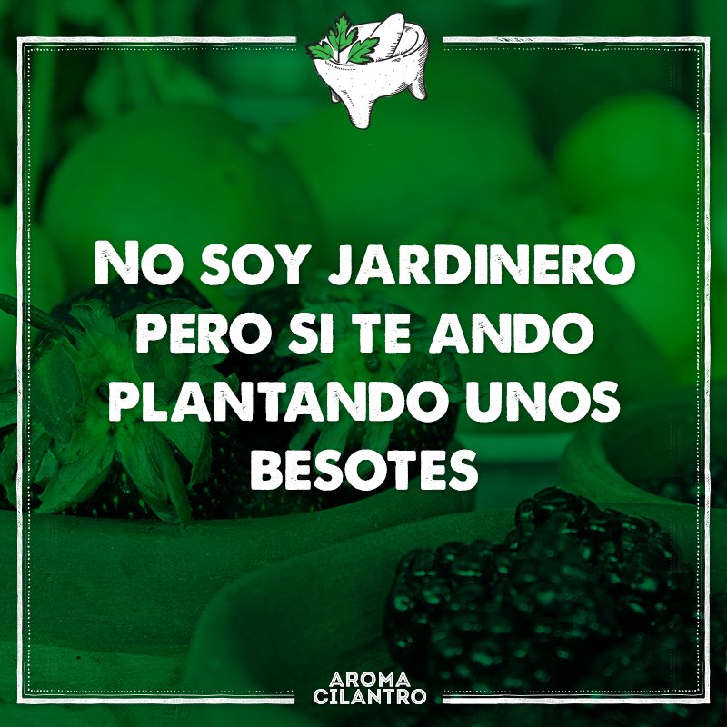 AromaCilantro's tweet photo. ¿A quién le dedicas esta frase?
#AndamosRománticos https://t.co/96JZAheDmk