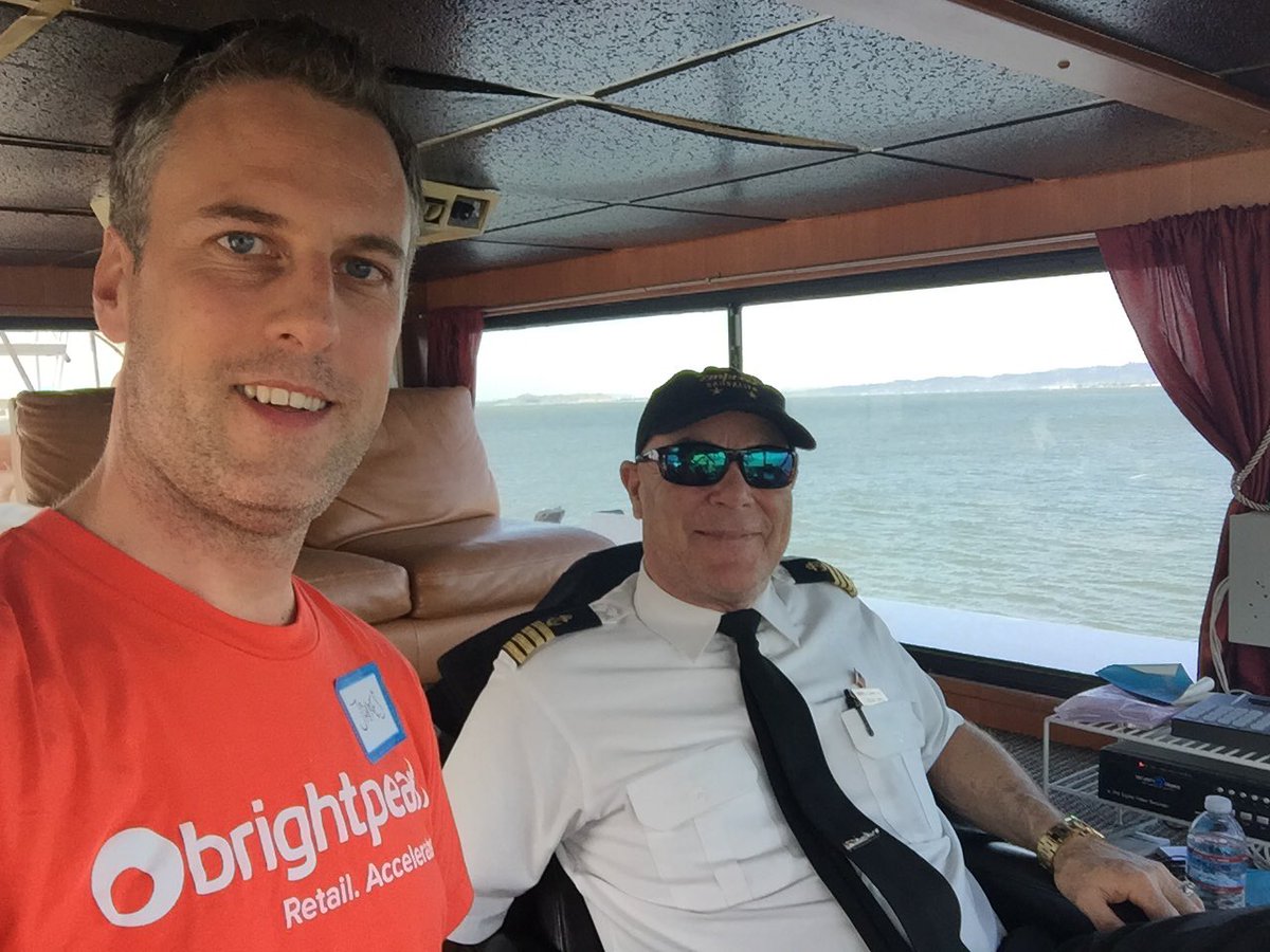 Tough job but someone's got to do it. #BrightpearlBoat #ShopifyUnite