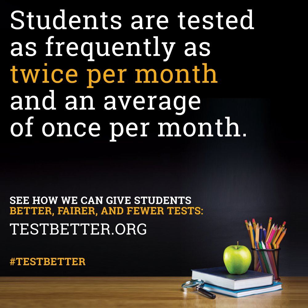 PattiKimble's tweet image. Better tests will reduce the need for local exams and cut down the total number of tests students take. #TestBetter
