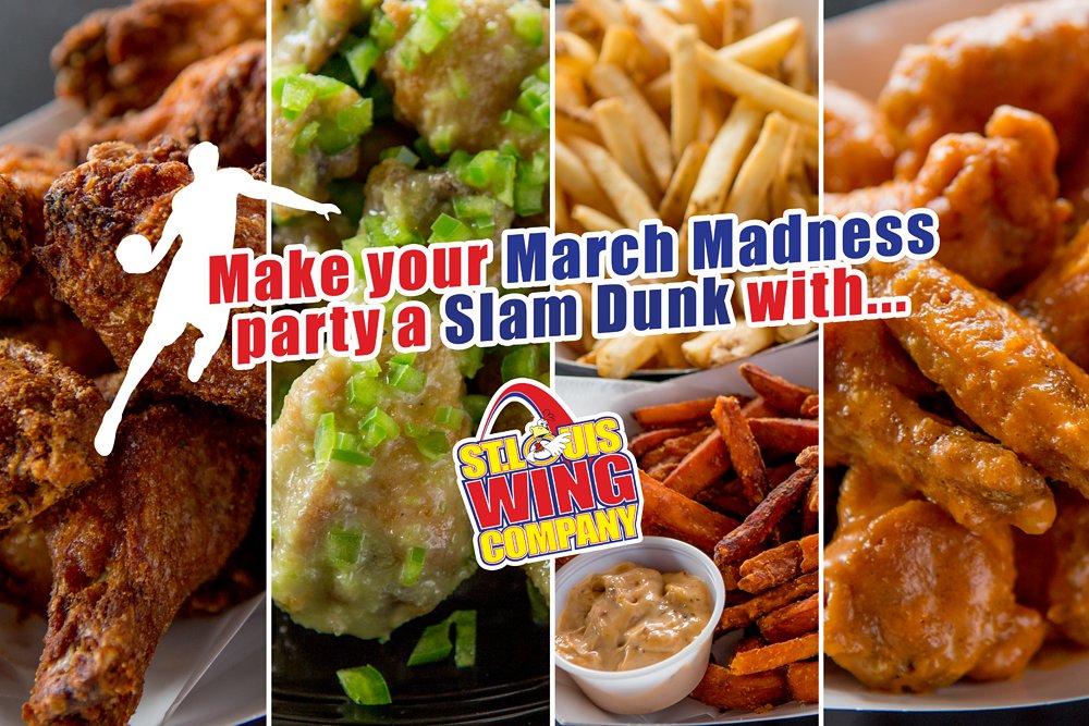stlwingco's tweet photo. WIN your #MarchMadnessparty by having our chicken wings! Place your order now (314) 962-9464!  #BestWingsInStLouis https://t.co/XLwxpiBDEP