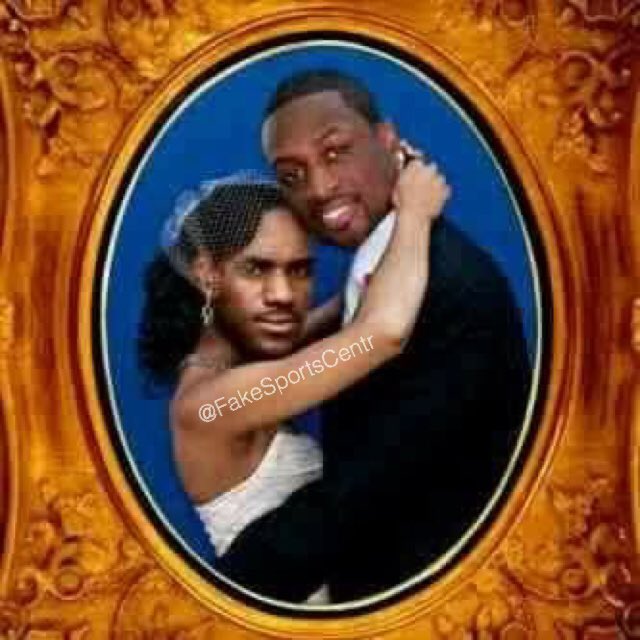 FakeSportsCentr's tweet photo. LeBron James probably has this pic in his wallet. https://t.co/zIh5jsyLrb