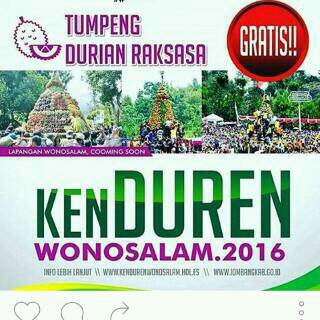 Tanggal 27 maret 2016..
Wonosalam🙌
Mangga hadir pesta durian