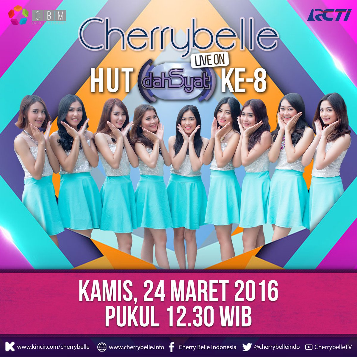 ImYoers_ID's tweet image. RT Cherrybelleindo : Yg penasaran jangan sampe ga nonton Cherrybelle di HUT dahSyatMusik hr ini yah. :) #Cherrybel…