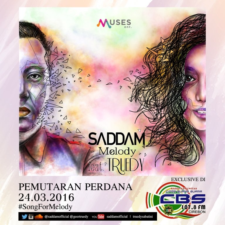 CBS1078fm's tweet photo. Perdana Sore ini pukul 15.15 WIB @Saddammusic ft @Geertruedy "Melody" #SongForMelody Dont Miss It https://t.co/5JLnsWFLQN