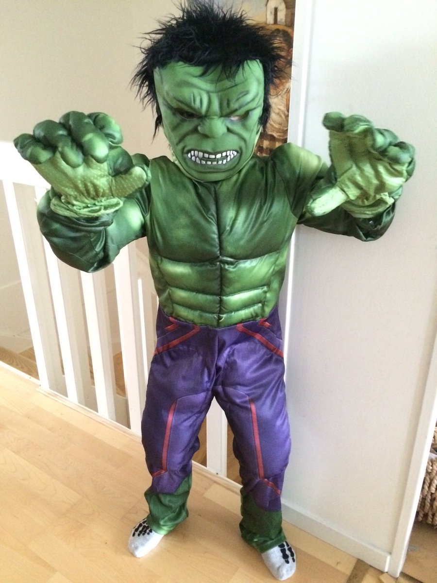 Gabe is super happy with his birthday present, I now have a mini Hulk running around #Hulk <a href="/MarkRuffalo/">Mark Ruffalo</a> <a href="/Avengers/">Avengers</a>