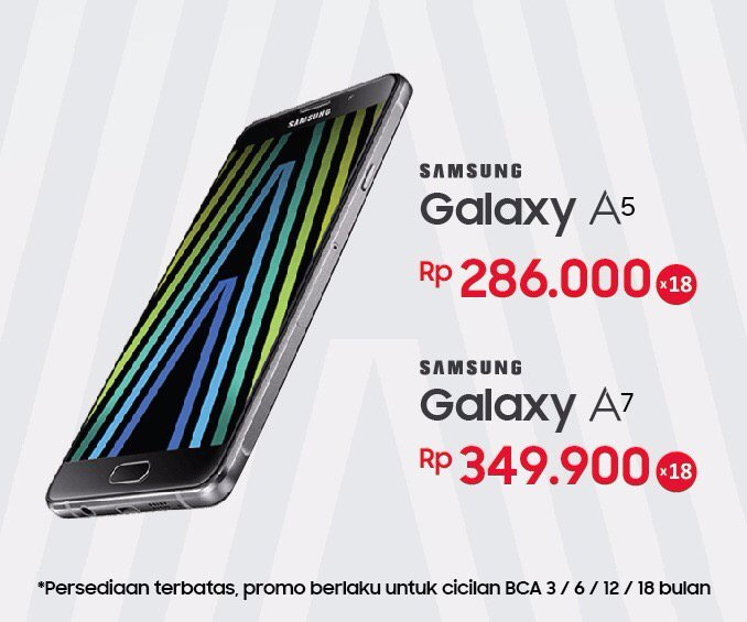 7CELL_ID's tweet photo. Penawaran Terbatas utk Anda
Cash back s/d 200rb untuk Galaxy A5 &amp; A7 @BestDenki_Ind @LippoMallPuri @CentralParkMall https://t.co/Ijt60unw10