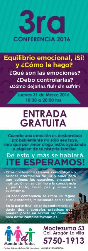 MundoDeTodosMX's tweet photo. Tercera conferencia 2016 te esperamos #MundodeTodosMx https://t.co/dbSigFC7dw