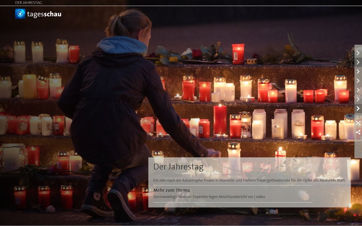 tagesschau's tweet photo. Heute vor einem Jahr: Tragödie um #4U9525 - Ein Multimedia-Rückblick https://t.co/5TKqQUwc4t https://t.co/G3gh7Nv25f
