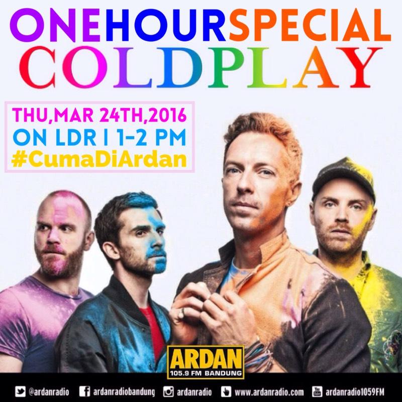 Hear it and feel it!

One hour special with <a href="/coldplay/">Coldplay</a> till 2pm

Album A Head Full of Dreams bakal nemenin kamu

#LDR