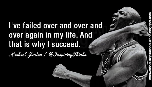 InspiringThinkn's tweet image. I've failed over and over and over again in my life. And that is why I succeed. Michael Jordan  #motivation