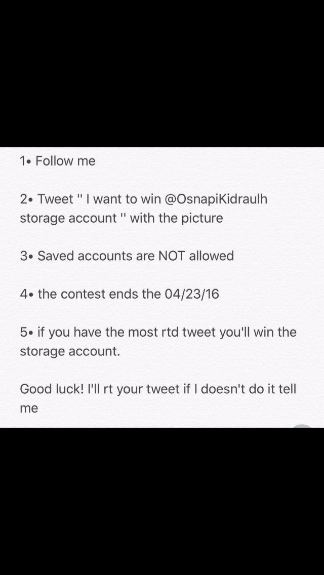 theb0lter_'s tweet photo. I want to win @OsnapiKidraulh storage account ! 

Le concours s'arrête le 23/04 et il faut avoir le + d'rt svp ! 🙏🏻😍 https://t.co/S92MWWG3EP