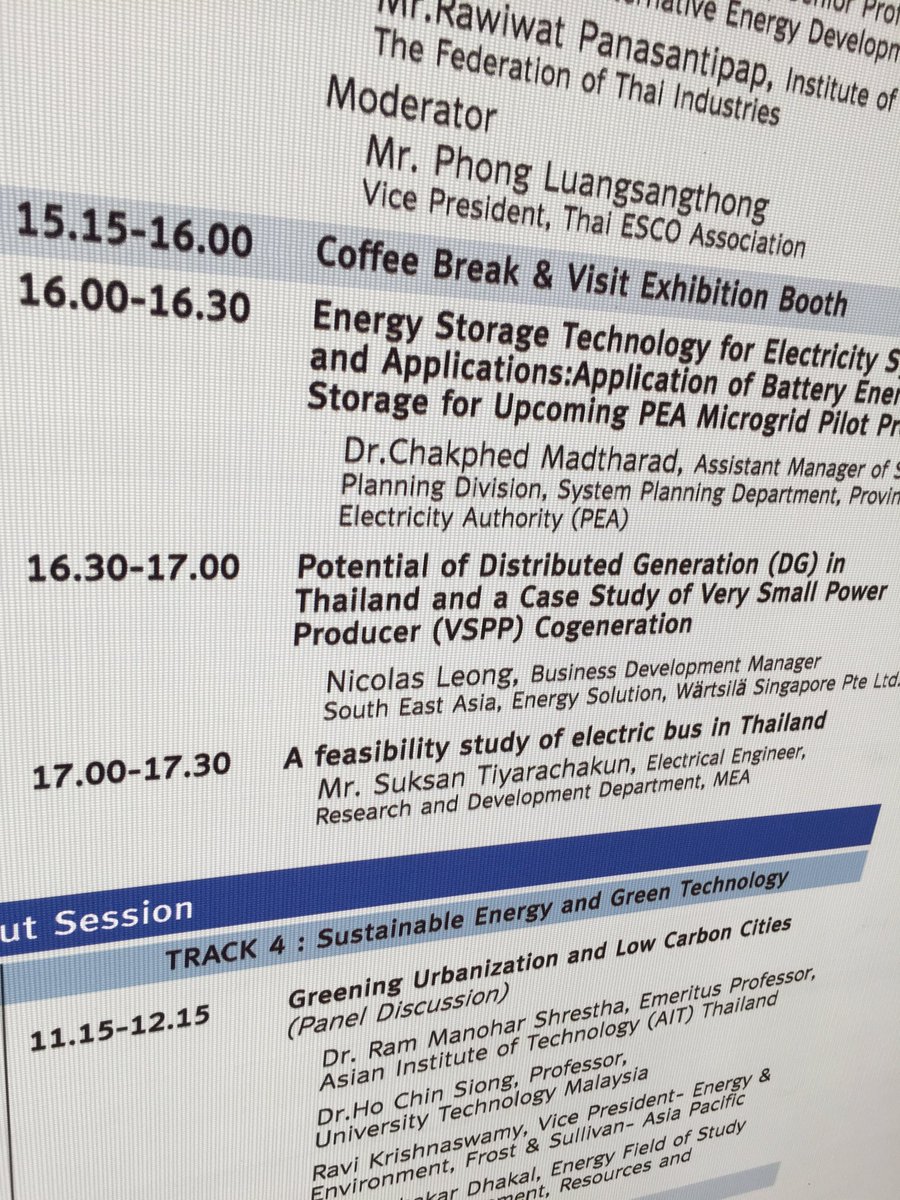 nicolasleong's tweet photo. #Wartsila speaks about potential of #distributedgeneration for #VSPP in #thailand at #SETA2016 today. Come hear us! https://t.co/rlQczXLVLQ