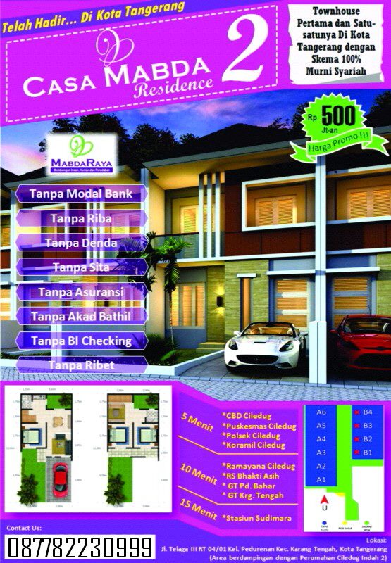 TerapiQurani's tweet photo. Pertama di kota Tangerang Kredit Rumah 100% Murni Syariah Tanpa Bank Tanpa Riba Promo 500Jutaan 087782230999 https://t.co/NZAhqx3eEE