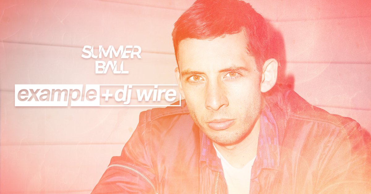 SURHUL's tweet photo. We're ecstatic to announce that EXAMPLE + DJ WIRE will headline the Summer Ball 2016! https://t.co/tKZOOl30AK https://t.co/pxbIx5EagY