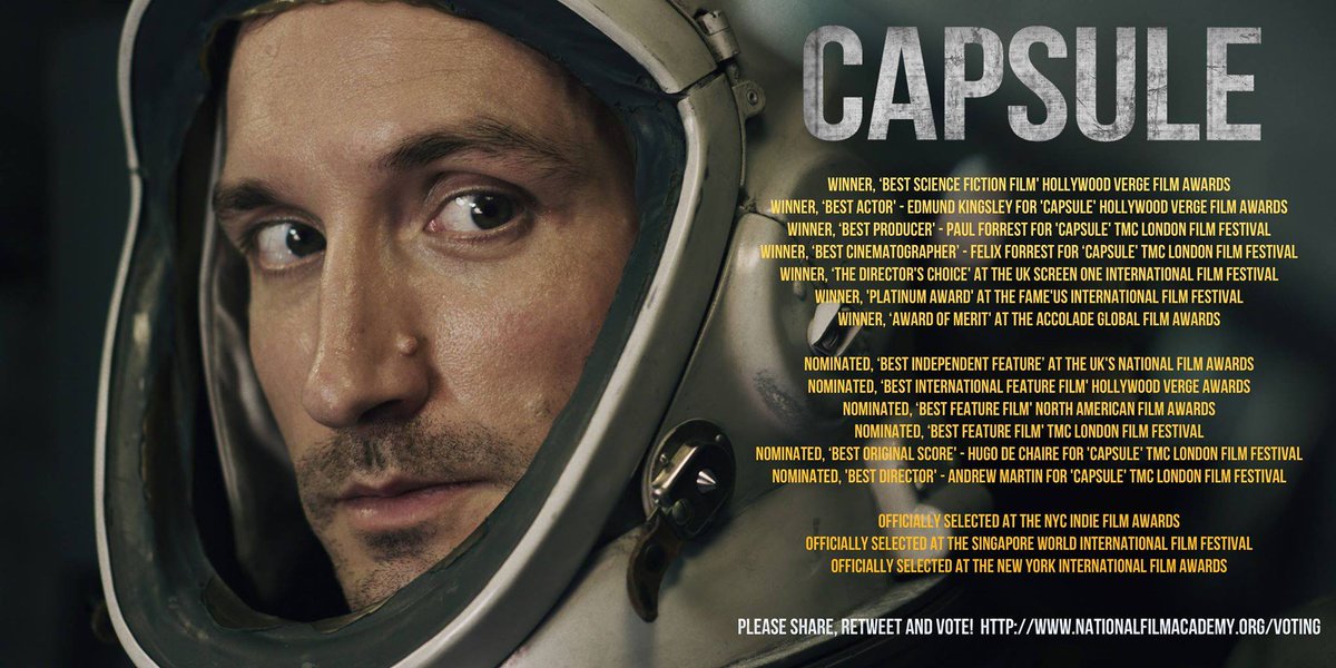 There is still time to vote for Capsule @theFilmAwards please RT share &amp; Vote. 1.5 day left goo.gl/9MYHPg