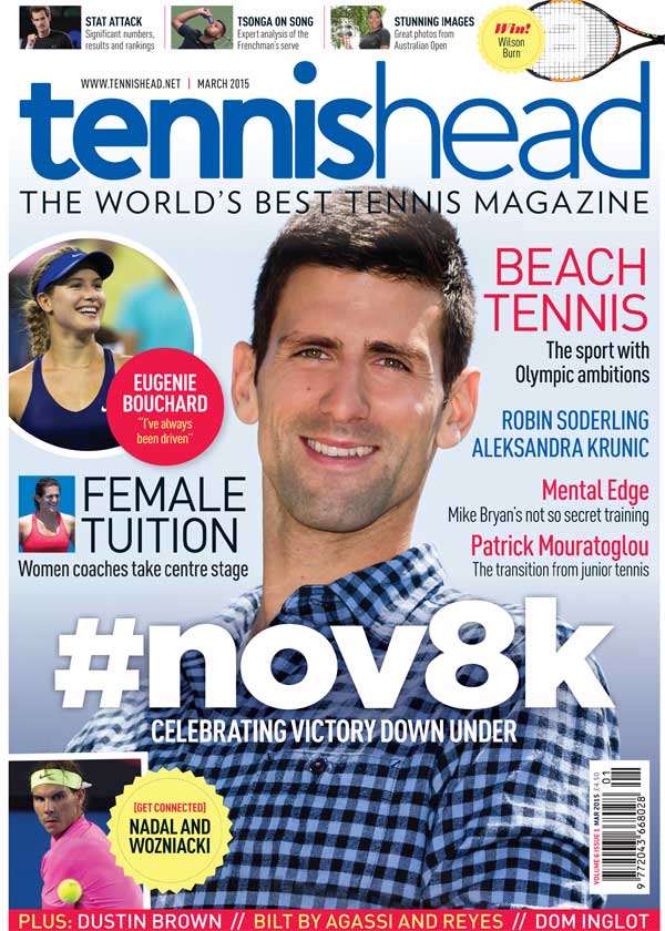 tennishead's tweet photo. .@LewisWiltshire - This was our cover after 2015 @AustralianOpen when Djokovic won his eighth major title #nov8k https://t.co/ygq9jWiN1t