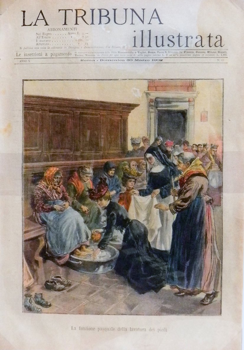 anboemo's tweet photo. #GRADO Basilica Cena del #Signore e #lavanda dei #piedi a volontari #CRI #SOGIT (TribunaIllustrata 1902 coll. Boemo) https://t.co/QM7VTT06xL