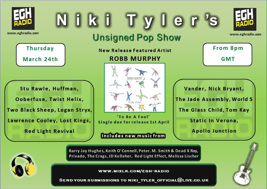 nikityler1's tweet photo. Playing on my @EGHRadio #LIVE pop show tonight @StuRawleMusic @officialprivado @NickBryant1 @staticinverona https://t.co/BwwZQF8OhP