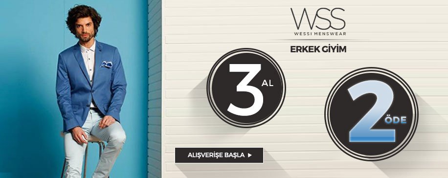 WSS erkek giyimde 3 al 2 öde başladı
724atsepete.com/giyim-ayakkabi…
#herkeselazım #SonraŞunuYazdım #24MartDünyaKankalarGünü