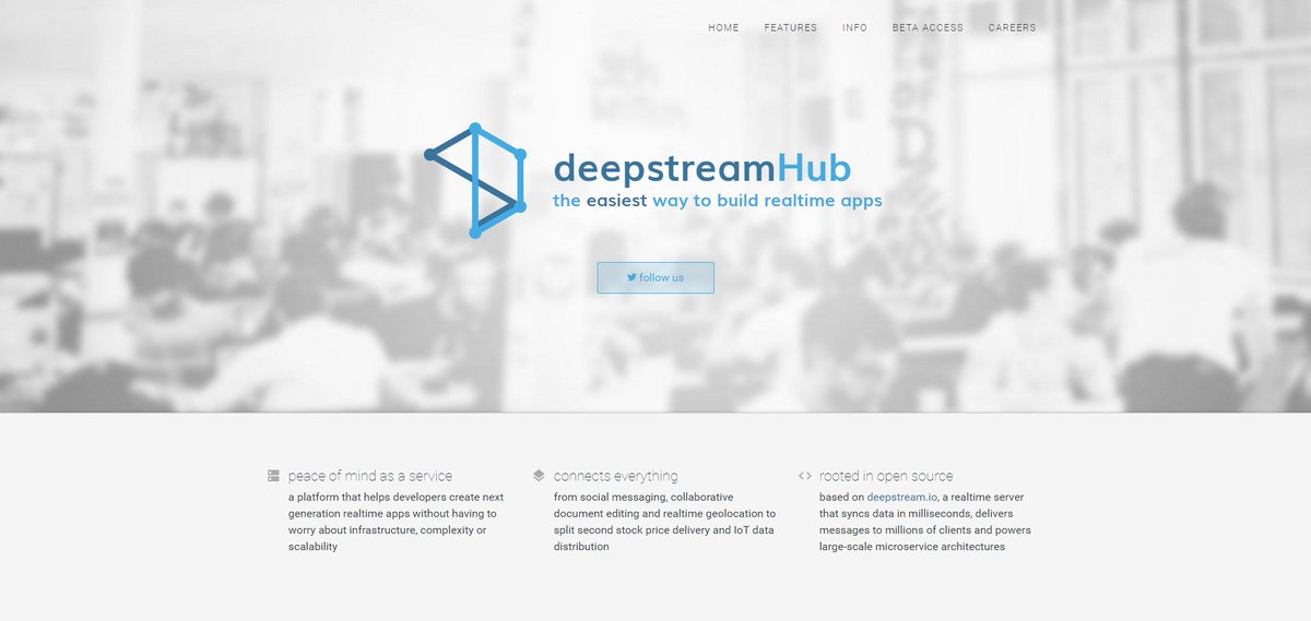 deepstreamHub's tweet image. Just relaunched an all new deepstreamhub.com. Love to hear your thoughts! #relaunch #deepstreamIO #PaaS