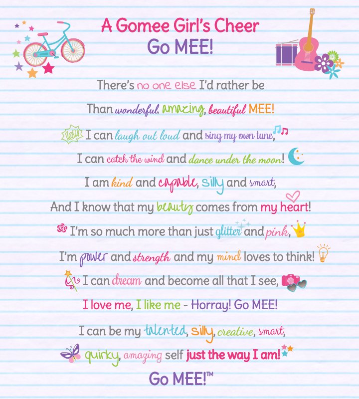 GomeeGirl's tweet photo. It's easy to become a Gomee Girl - just believe! Listen as @JillCofskyVoice cheers along with us! #GoBeYOU #cheers https://t.co/KUri9CLw54