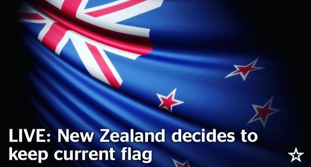 NZ flag stays the same! #breakingnews #newzealandflag