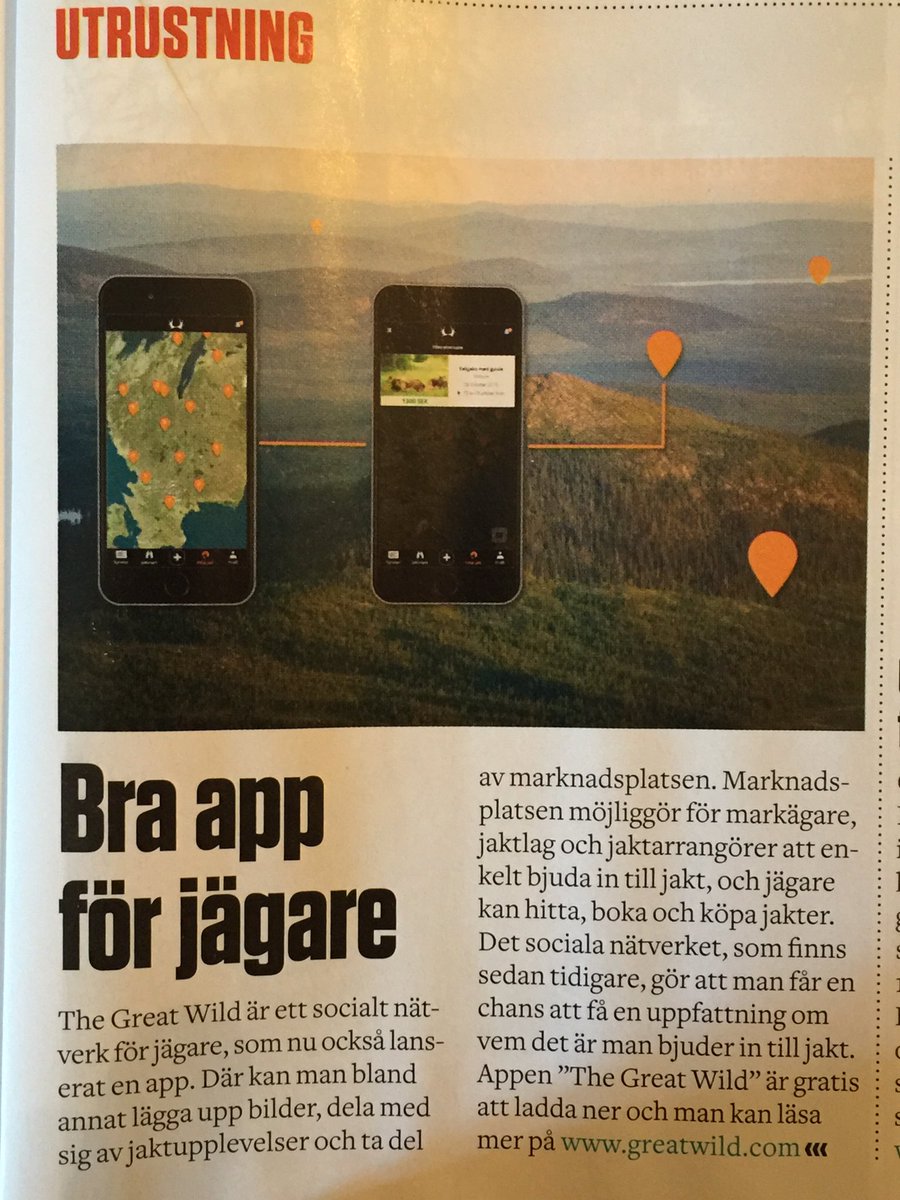 TheGreatWild's tweet photo. @SvenskJakt1 skriver i senaste numret om The Great Wild https://t.co/0CisXmfQKa