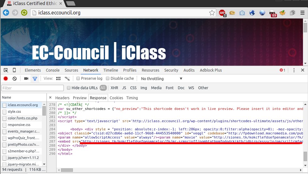 ydklijnsma's tweet photo. For those testing the @ECCOUNCIL redirect to Angler, it is still there! Set user-agent to MSIE and google as referer https://t.co/u8QfTFM05n