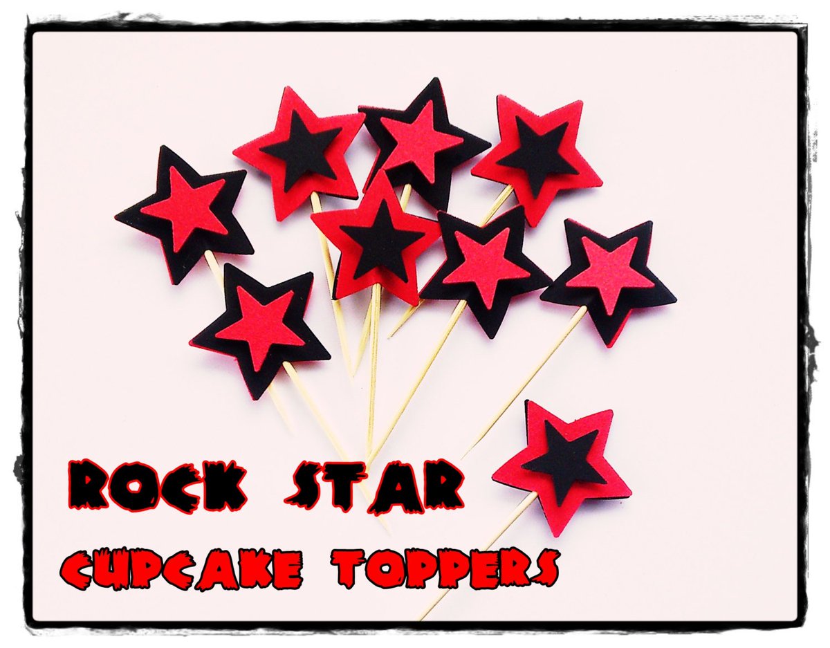 CraftyLandee's tweet photo. Rock Star Cupcake Toppers, Rocker party, Gothic Party, Birthday… https://t.co/aW2z3Endod #PrincessParty #RockerParty https://t.co/KQa0QORLfr