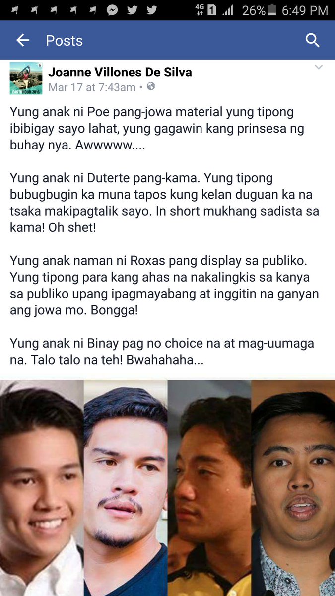 iamthetrueamor's tweet photo. Laughtrip muna tayo @MercyMe875 @AraAcebedo @jhoyski927 @EscobalJessie #PHVoteDuterte #SupportCamiguin https://t.co/8mowvSCKXk