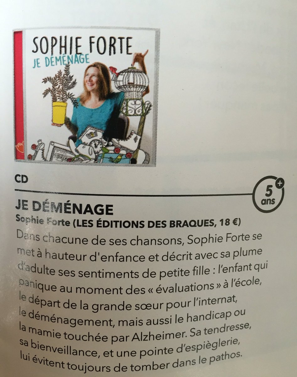 sophieforte's tweet photo. #Magazine - Merci #AirForKids pour ce petit article ! #JeDemenage #CD #Musique https://t.co/1HyhUuLQnM
