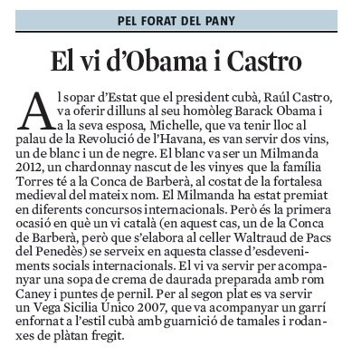 JorCarrera's tweet image. Recordant la sessió de #maridatge a @bodegastorres amb @MProtocolCat! #masterprotocolblanquerna #RRII #ObamaaCuba