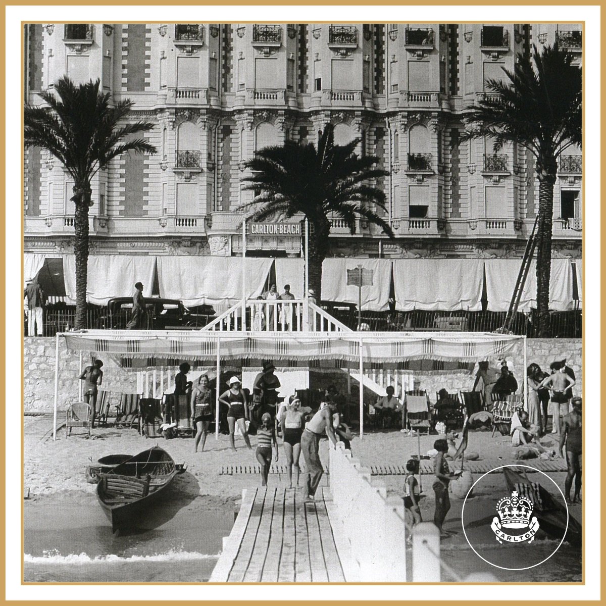CarltonCannes's tweet photo. #TBT J-1 avt l’ouverture officielle de la plage Carlton Beach. Ici en image, la 1ere plage privée inaugurée en 1930 https://t.co/ihl3NsLPxr
