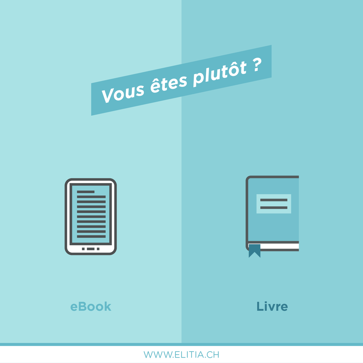 Elitia_Agency's tweet photo. Lorsque vous lisez, êtes-vous plutôt dans une optique numérique ou préférez-vous le doux contact du papier ? #Elitia https://t.co/gQyOiAiSky