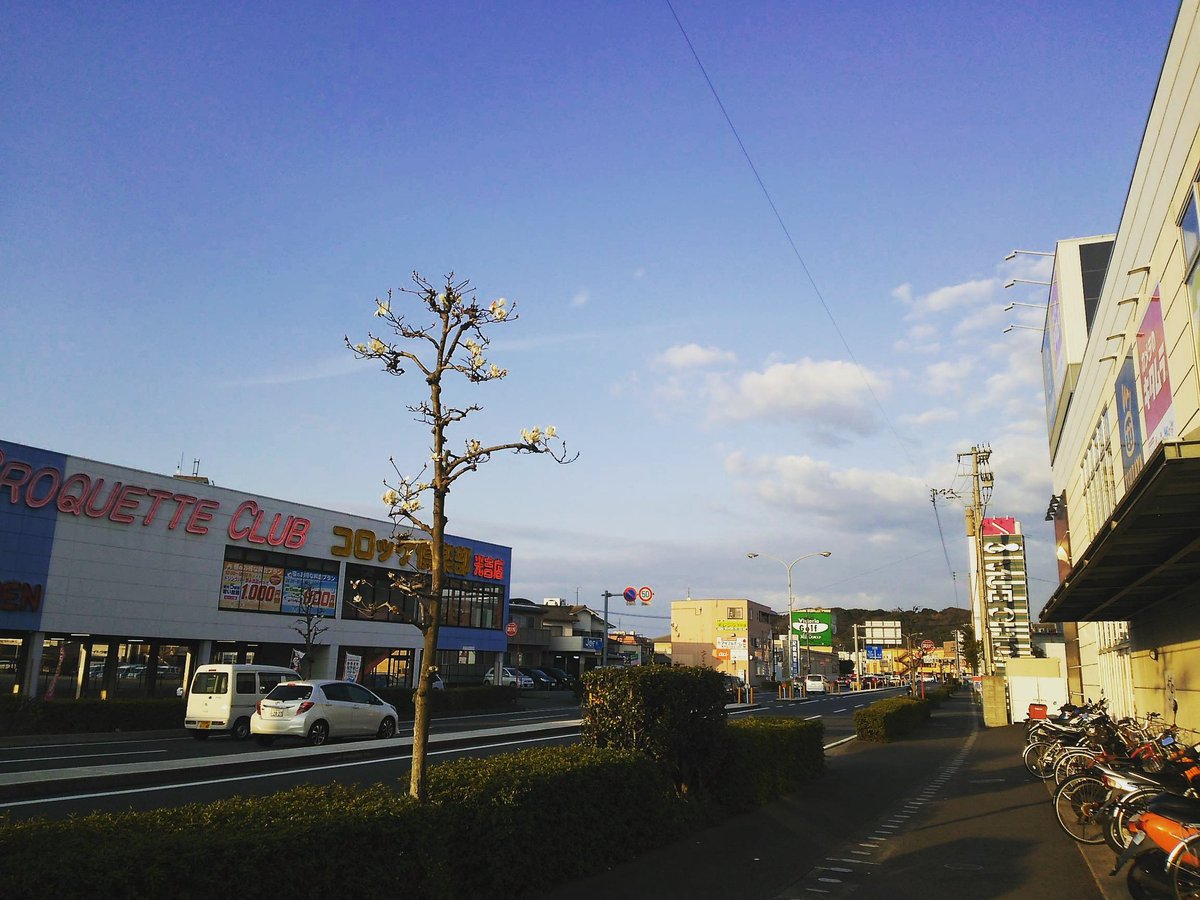 yanabuki's tweet photo. どうも！今さっきまでTSUTAYAまで
自転車をこいで予約していたCDを受け取りに
行って来ました♪♪
帰る前の夕焼け空が綺麗でした！ https://t.co/K5WnOqfvpC